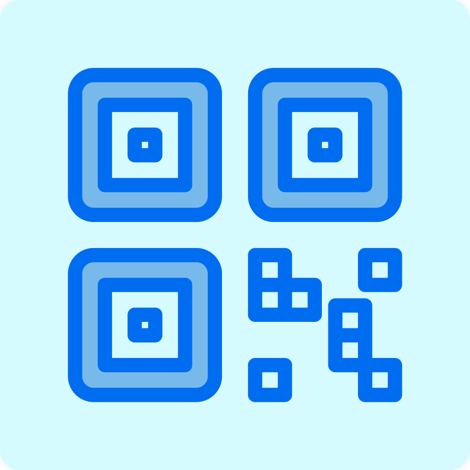 QR blue